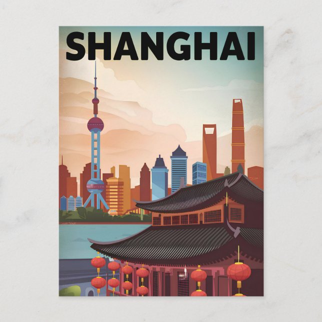 Postal Vintage de Shanghai (Anverso)