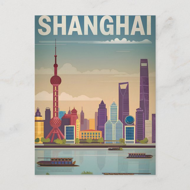 Postal Vintage de Shanghai (Anverso)