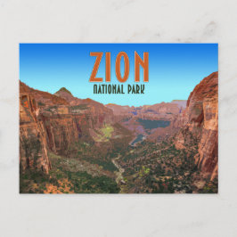 Postal Vintage de Utah del parque nacional de Zion