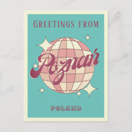 Postal vintage de vacaciones en Poznań Poznan Polo