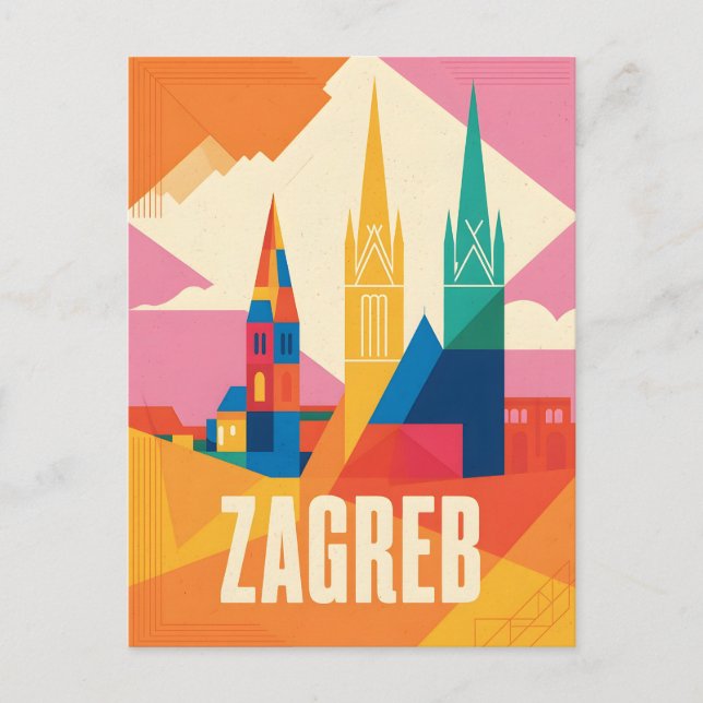 Postal Vintage de Zagreb (Anverso)