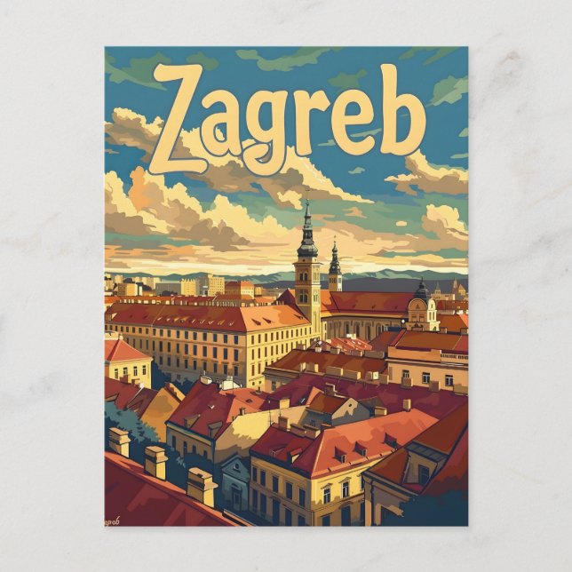 Postal Vintage de Zagreb Croatia (Anverso)