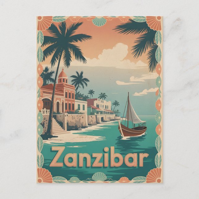 Postal Vintage de Zanzibar (Anverso)