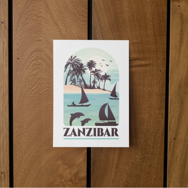 Postal Vintage de Zanzíbar África (Zanzibar Africa Vintage Postcard)