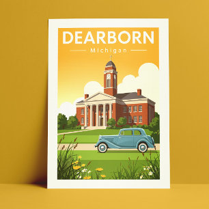 Postal Vintage Dearborn Michigan