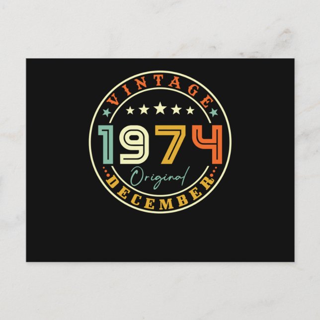 Postal Vintage December 1974 (Anverso)