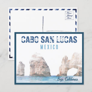 Postal Vintage del Arco de Agua Cabo San Lucas México