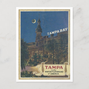 Postal Vintage del área de juegos de invierno de Tampa Ba
