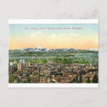 Postal vintage del centro de Spokane