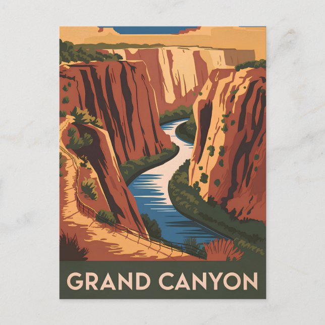 Postal Vintage del Gran Cañón (Anverso)