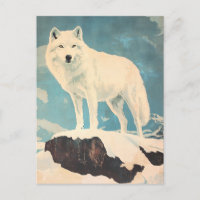 Vintage del lobo ártico
