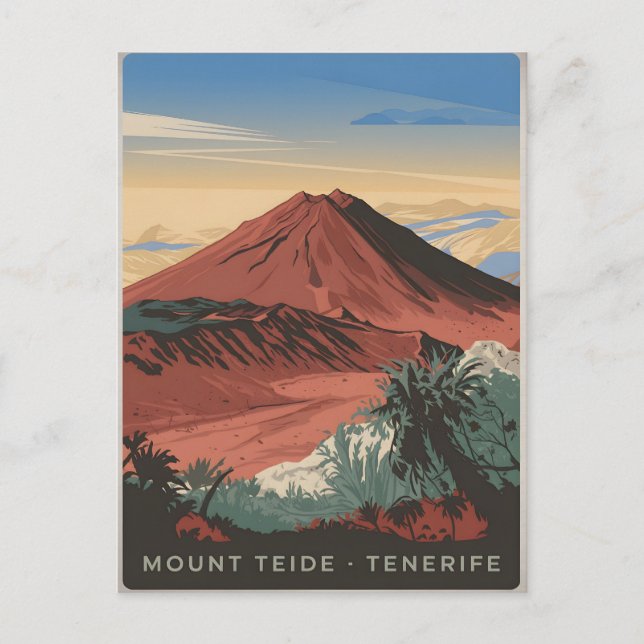 Postal Vintage del Monte Teide Tenerife (Anverso)