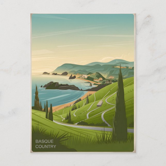 Postal Vintage del País Vasco (Anverso)
