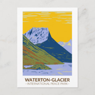 Postal Vintage del Parque Internacional de la Paz Waterto