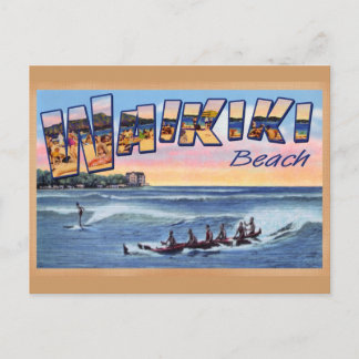 Postal vintage del Waikiki Beach Club