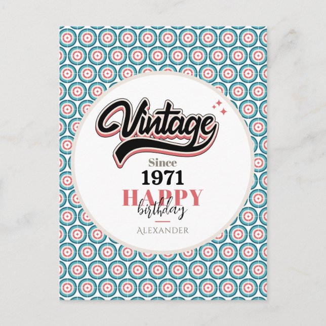 Postal Vintage desde - 1971 (Anverso)