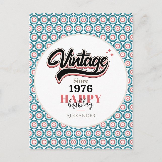 Postal Vintage desde 1976 (Anverso)