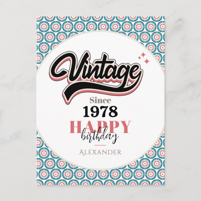 Postal Vintage desde 1978 (Anverso)