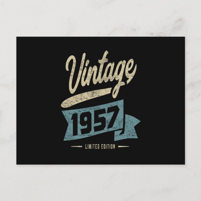 Postal Vintage desde regalo de cumpleaños de 1957 (Anverso)