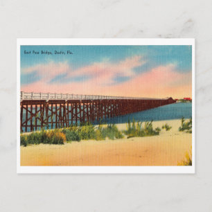 Postal Vintage Destin Florida East Pass Bridge