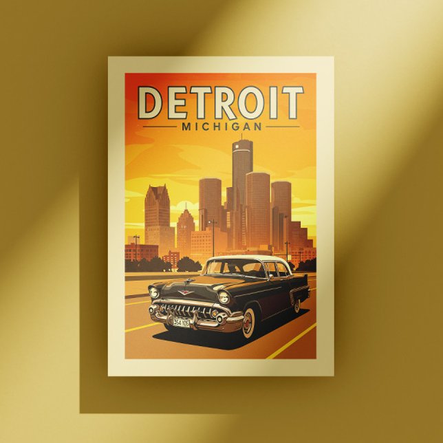 Postal Vintage Detroit Michigan (Subido por el creador)