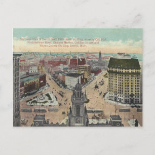Postal Vintage Detroit Michigan