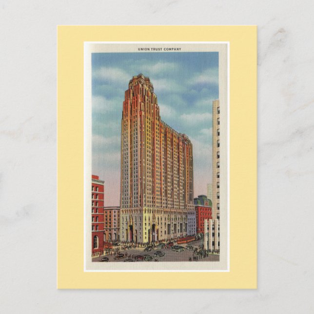 Postal Vintage Detroit Union Trust Company (Anverso)