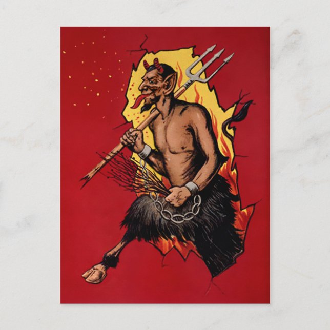 Postal Vintage Devil Krampus (Anverso)