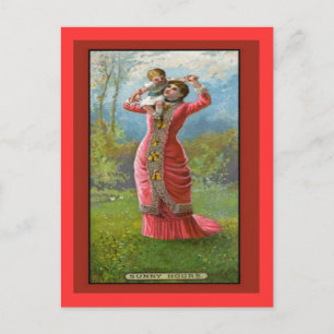 Postal Vintage Día de la Madre Horas soleadas