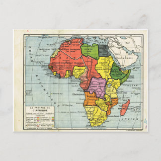 Postal Vintage, División de África, 1900, Mapa