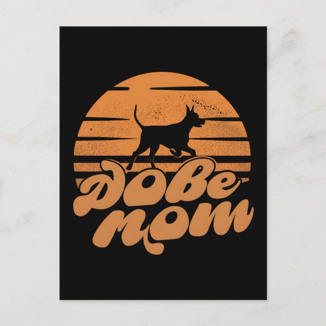 Postal Vintage Dobe Mom Sunset Dog Art (Anverso)