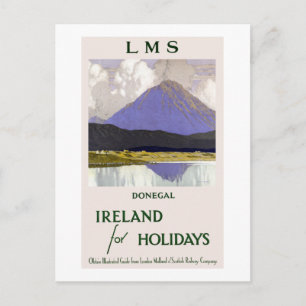 Postal Vintage Donegal Ireland para viajes de vacaciones