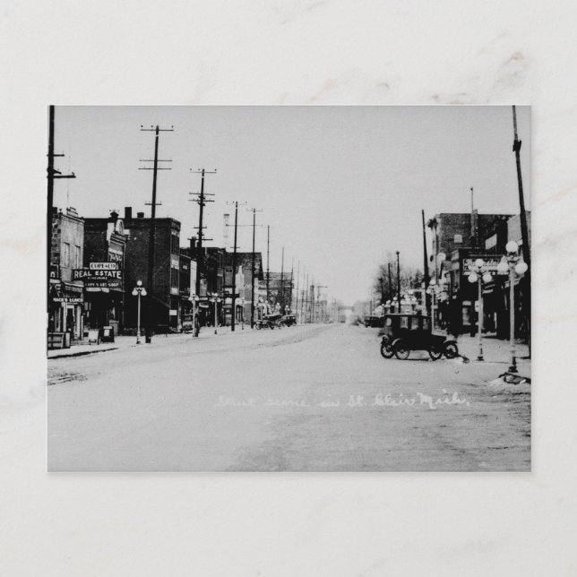 Postal Vintage Downtown St. Clair, Michigan (Anverso)