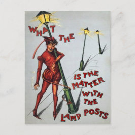 Postal Vintage Drunk Devil