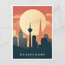 Postal vintage Dusseldorf Alemania Travel allemagne