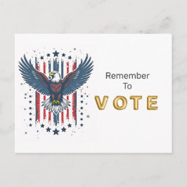 Postal Vintage Eagle Vote