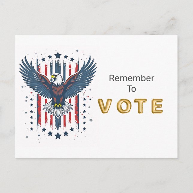 Postal Vintage Eagle Vote (Anverso)