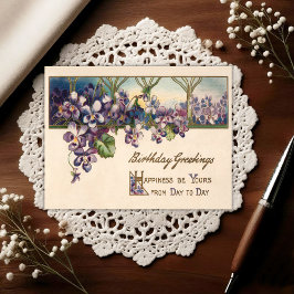 Postal Vintage Early 1900's Birthday Greeting Postcard