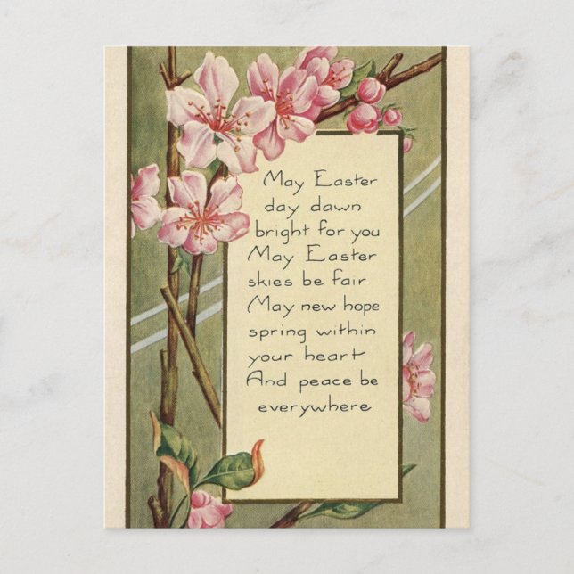Postal Vintage Easter Blossoms (Anverso)