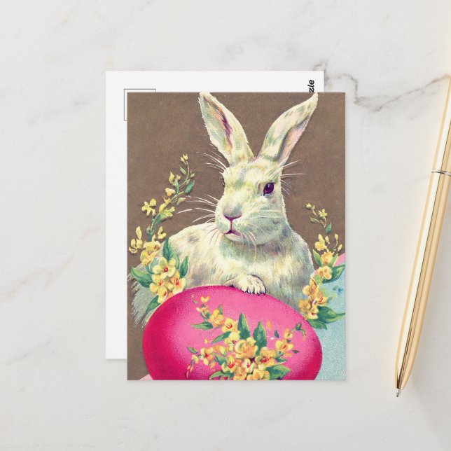 Postal vintage Easter bunny (Anverso/Reverso In Situ)