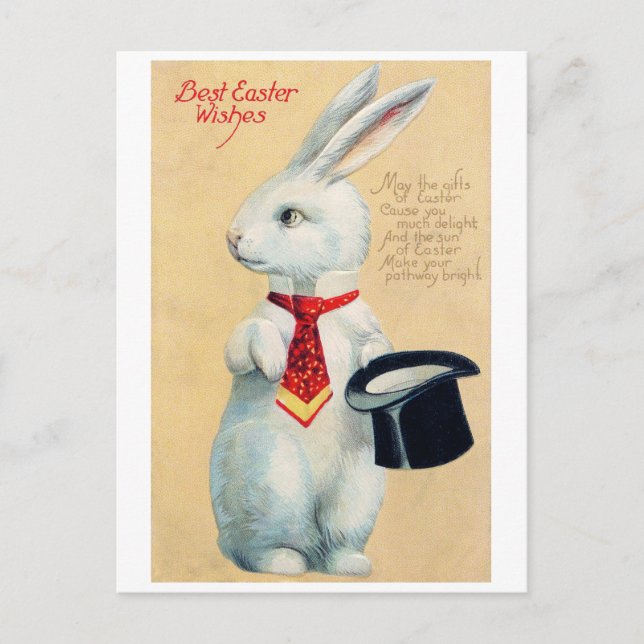 Postal Vintage Easter Bunny (Anverso)