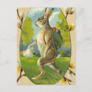 Postal Vintage Easter Rabbit