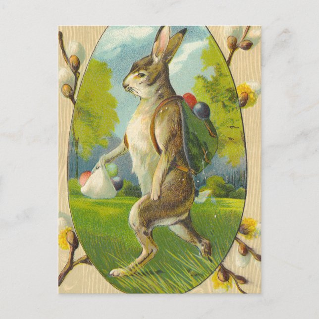 Postal Vintage Easter Rabbit (Anverso)