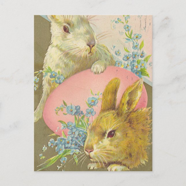 Postal Vintage Easter Rabbits (Anverso)