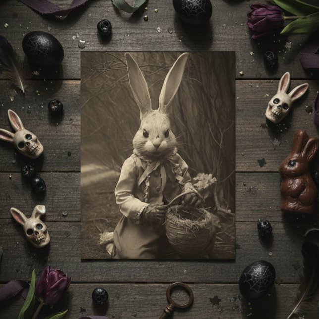 Postal Vintage Easter Scary Bunny (Subido por el creador)