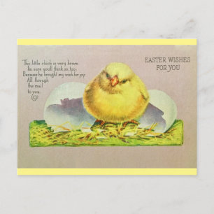 Postal Vintage Easter Wiers Cute Chick