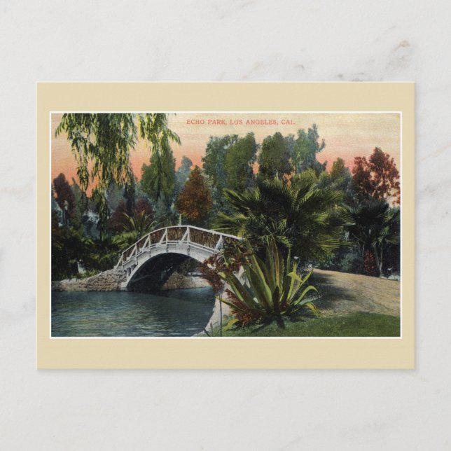 Postal Vintage Echo Park Los Angeles (Anverso)