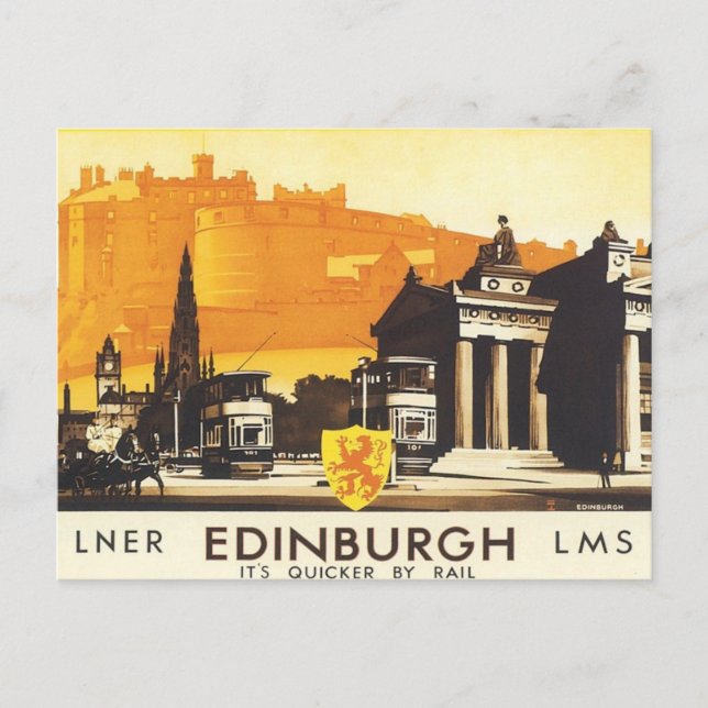 Postal Vintage Edinburgh LNER (Anverso)