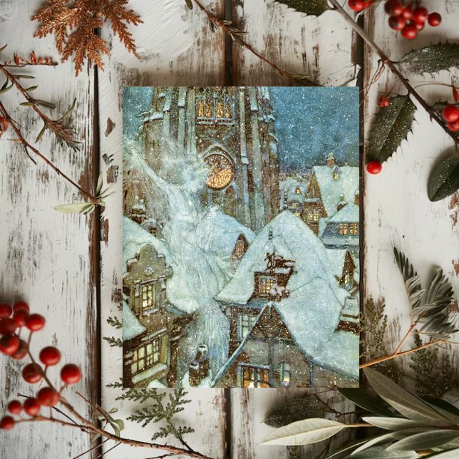 Postal Vintage Edmund Dulac Snow Queen (Subido por el creador)