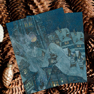 Postal Vintage Edmund Dulac Snow Queen